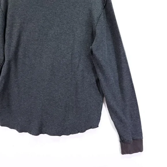 Lululemon Binary Long Sleeve Crew Shirt Men's Size Large Gray Reversible Striped - Picture 8 of 13